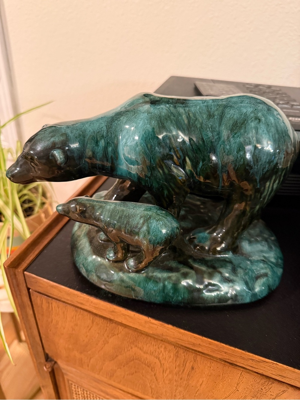 Blue Mountain Pottery Vintage Bear with cub